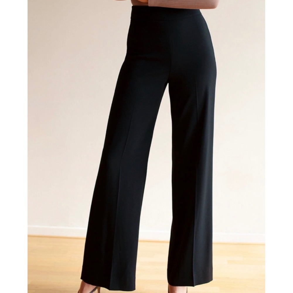 Babaton Aritzia Black Lincoln High Waisted Wide Leg Dress Pants Size 6